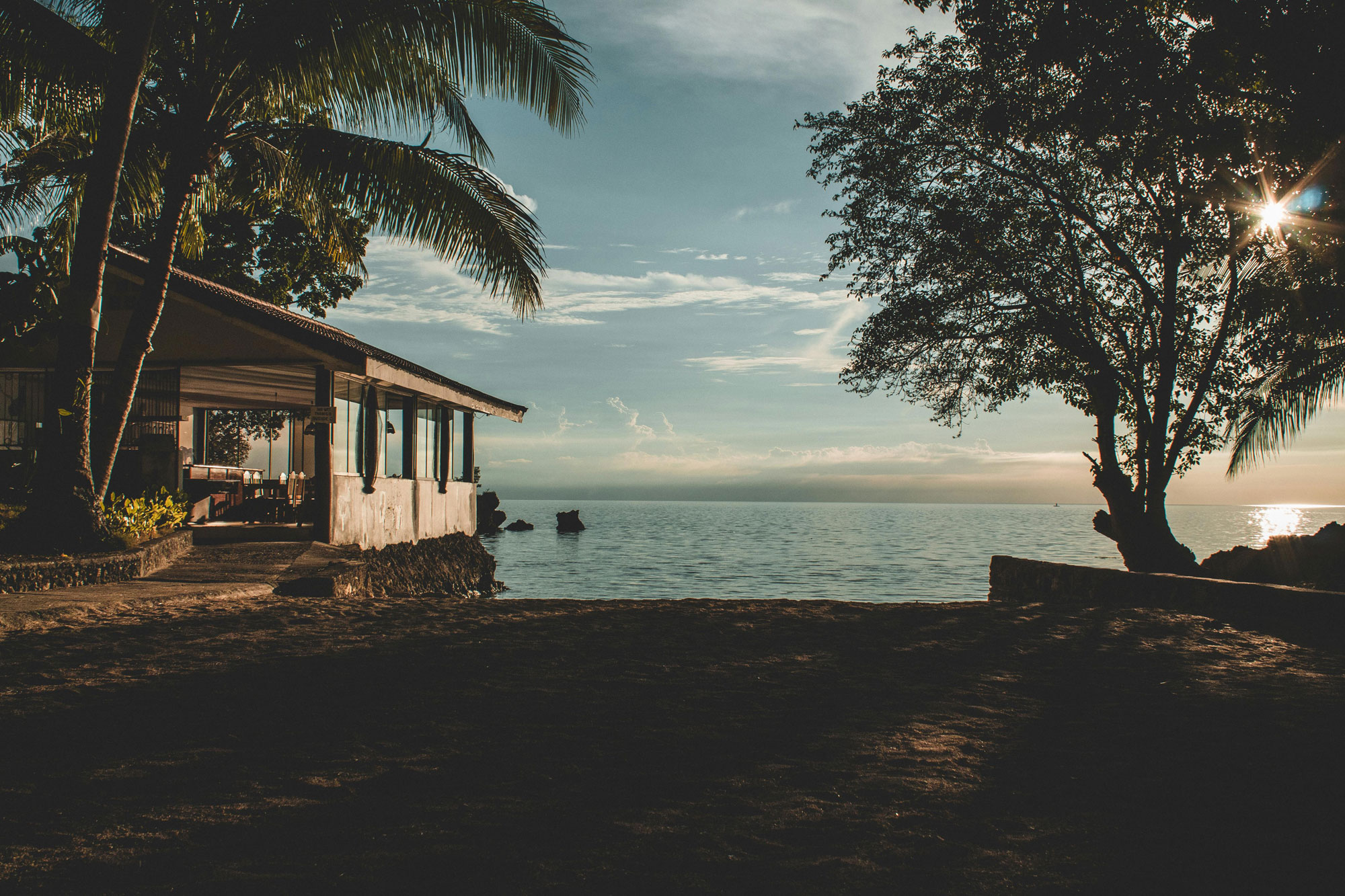 home on beach by the sea