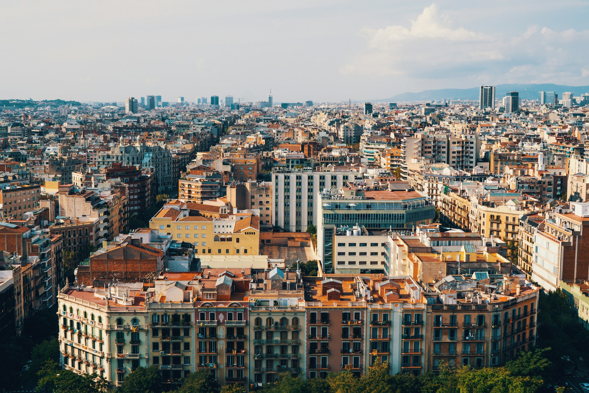 A European cityscape arranged in blocks